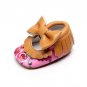 PU Leather Baby Girls Princess Shoes Floral Bowknot Moccasins Soft Moccs First Walkers 0-2 Years