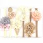 3pcs/set Mix Style Simulated-pearl Ribbon Lace Flower Headband Baby Girl Headbands Elastic Hairband