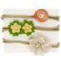 3pcs/set Mix Style Simulated-pearl Ribbon Lace Flower Headband Baby Girl Headbands Elastic Hairband