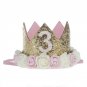 Baby Girl First Birthday Decor Flower Party Cap Crown Headband 1 2 3 Year Number Priness Style Birth