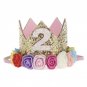 Baby Girl First Birthday Decor Flower Party Cap Crown Headband 1 2 3 Year Number Priness Style Birth