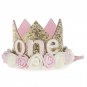 Baby Girl First Birthday Decor Flower Party Cap Crown Headband 1 2 3 Year Number Priness Style Birth