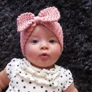 Sweet Newborn Turban Ear Warm Headband Crochet Knitted Bow Hairband Head Wrap Hair Bands Accessories