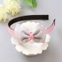 Fashion Children Plastic Headband Cute Big Bows Flower Spot Hairband Girls Lovely Hair Band Headwear