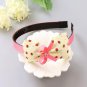 Fashion Children Plastic Headband Cute Big Bows Flower Spot Hairband Girls Lovely Hair Band Headwear