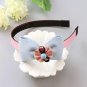Fashion Children Plastic Headband Cute Big Bows Flower Spot Hairband Girls Lovely Hair Band Headwear