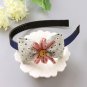 Fashion Children Plastic Headband Cute Big Bows Flower Spot Hairband Girls Lovely Hair Band Headwear