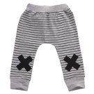 New Infant Baby Boys Girls Warm Cotton Striped Monster Corss Sport Bottom Pants Leggings Harem Pants
