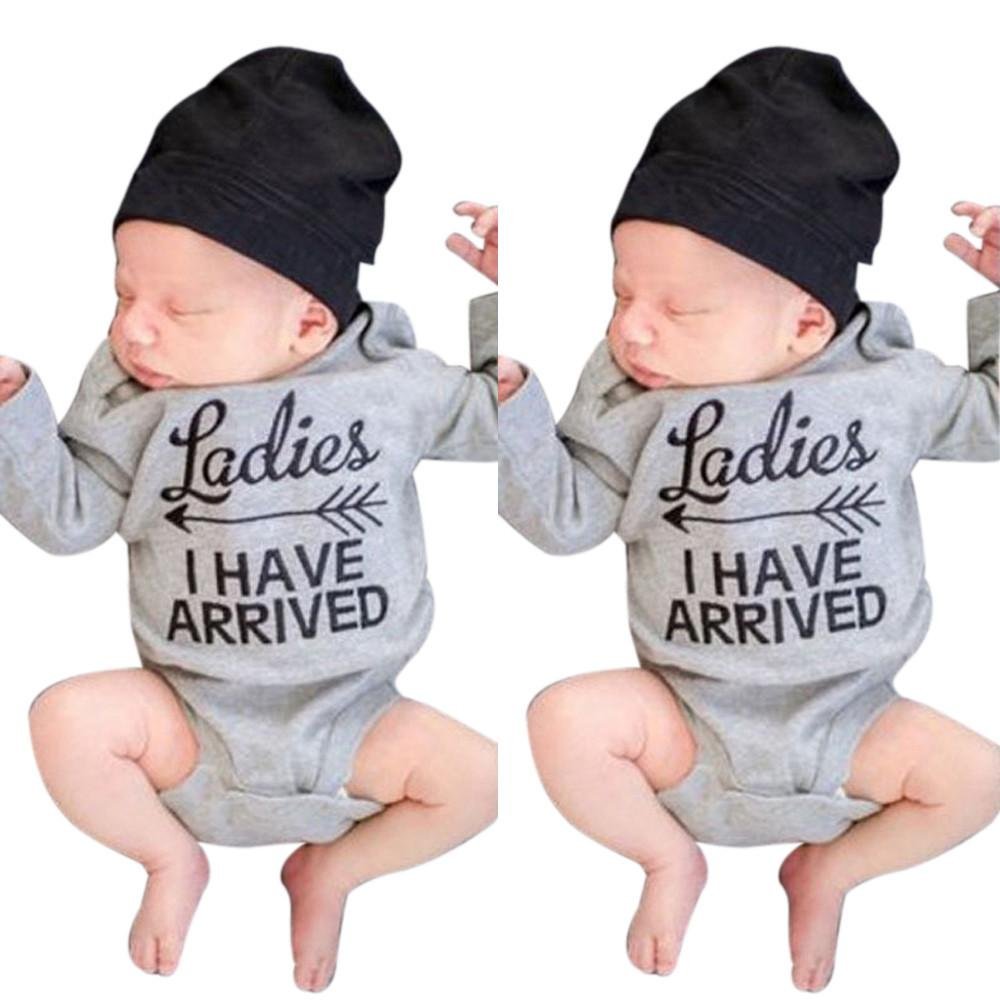 2017 Spring Baby Rompers Letter Print Harem Long Sleeve T-shirt Jumpsuit Clothing For Kids Infant Gi