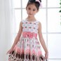 New Kids Girls Bow Belt Sleeveless Bubble Peacock Dress Party Clothing
