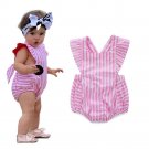 Kids Baby Sleeveless Striped Rompers Bowknot 2017 Summer Newborn Infant Ruffle Romper Sunsuit Clothe
