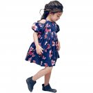Casual Baby Girl Clothes Summer Dress 2017 Fashion Girls Dresses with Florals Printed Children Cloth