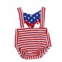 2017 Summer Newborn Baby Boy Girl Clothes USA Flag Striped Star Printed Front Hole Sleeveless Backle