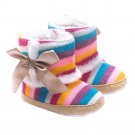 2017 New Arrival Special Offer Baby Girl Striped Fashion Baby Girl Shoes Cotton Rainbow Soft Sole Sn