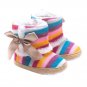 2017 New Arrival Special Offer Baby Girl Striped Fashion Baby Girl Shoes Cotton Rainbow Soft Sole Sn