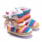 2017 New Arrival Special Offer Baby Girl Striped Fashion Baby Girl Shoes Cotton Rainbow Soft Sole Sn