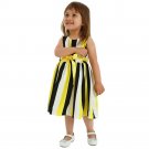 Children Striped Dress 2017 Kids Party Dresses Cotton Sashes Girl Sleeveless Dress Fashion High-grad