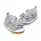 Summer Baby Girls Skidproof sandalias Children Cotton Fabric Flat With Shoes Bow Princess Shoes