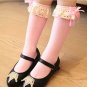 2017 New Arrival Winter Autumn Warm 1 Pairs Cotton Lace Medium Bowknot Solid Socks for Baby Girls To