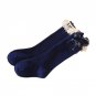 2017 New Arrival Winter Autumn Warm 1 Pairs Cotton Lace Medium Bowknot Solid Socks for Baby Girls To