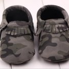 Infant Toddler camo Leopard baby shoes Soft PU Leather Tassel Moccasins soft sole fashion prewalker 