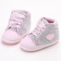 Pink Polka Dot Cotton Soft Sole Baby Shoes Lace-up Spring/Autumn First Walkers Newborn Infant Toddle