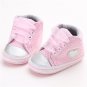 Pink Polka Dot Cotton Soft Sole Baby Shoes Lace-up Spring/Autumn First Walkers Newborn Infant Toddle