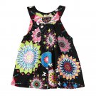 Girls Dresses Little Princess Red Dress Flower Printing Summer Girl Fashion Tops Baby Kids One Piece