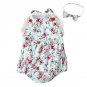 Rose Floral Printed Baby Romper ,Vintage Baby Girls playsuit ,Lace Floral printes Baby Swag Rompers