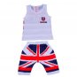 Kids Baby Boys set cotton blended summer clothes set Sleeveless Union Jack Outfits Vest Tops pants S