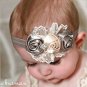 TWDVS Baby Girl Toddler Elastic Headbands Rose Flower Crystal Children Headwear Hair Bands Hair Acce