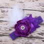 Kids Sparking Rhinestone Feather Headband Girl Headband Flower Hair Bow Headwear Hair Band Accessori