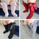 New Kids Socks Toddlers Girls Big Bow Knee High Long Soft Cotton Lace baby Socks Kids kniekousen mei