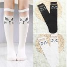 BalleenShiny Cute Cartoon Children Sock lovely cat for baby girls children Knee High Socks Print Ani