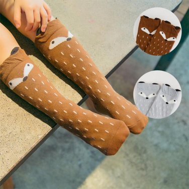 Kids Fox Socks Leg Warmers children Knee High fox socks Cartoon Brand Designer socks Baby Girl Child