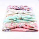 1 pc Lovely Girls Turban Rabbit Ears Headband Cute Girl Flower Cotton Hairband Kids BowKnot Head Wra