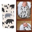 Muslin Baby Blankets Bedding Props Infant Cotton Swaddle Towel Multifunctional Envelopes For Newborn