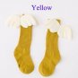 Autumn Winter New Style Children Socks White Wings Design Knee High Cotton Socks Boys Girls 1-10 Yea