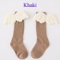 Autumn Winter New Style Children Socks White Wings Design Knee High Cotton Socks Boys Girls 1-10 Yea