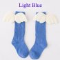 Autumn Winter New Style Children Socks White Wings Design Knee High Cotton Socks Boys Girls 1-10 Yea
