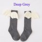Autumn Winter New Style Children Socks White Wings Design Knee High Cotton Socks Boys Girls 1-10 Yea
