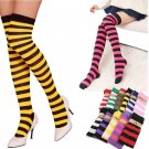 High Kid Girls Women Thigh High OVER KNEE Stockings Long Cotton Stockings Girls Tights Striped Stock