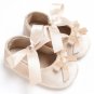 2017 New Summer S M L 5 Colors Flock Bow Baby First Walkers Anti-slip Toddler Shoes Baby Summer Shoe