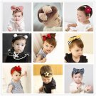 2017 kawaii flower rabbit ears baby girls kids children bow turban headband hair head band haar acce
