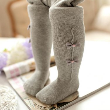 New Arrival Newborn Baby Tights Boys Girls Pantyhose 0-36 Months Warm Soft Cotton Bow-knot Leg Warme