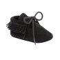 Baby Girls Boys First Walkers Tassel Lace-Up Nubuck Leather Shoes Soft Bottom Prewalkers 0-18M New