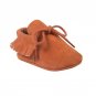 Baby Girls Boys First Walkers Tassel Lace-Up Nubuck Leather Shoes Soft Bottom Prewalkers 0-18M New
