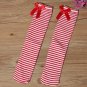 2018 Girls Knee High Socks with Bow Kids Boot Socks Stripe Cute Princess Long Socks for School Baby 
