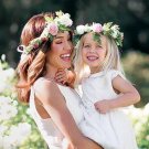 Mom and Me Flower Headband 2017 Summer Style Newborn Headband Flower Crown Mother Kids Matching Garl