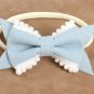 Retail  Cute bow headband Fabric Bows with soft nylon hairband Newborn Headbands Bow Knot for photo 